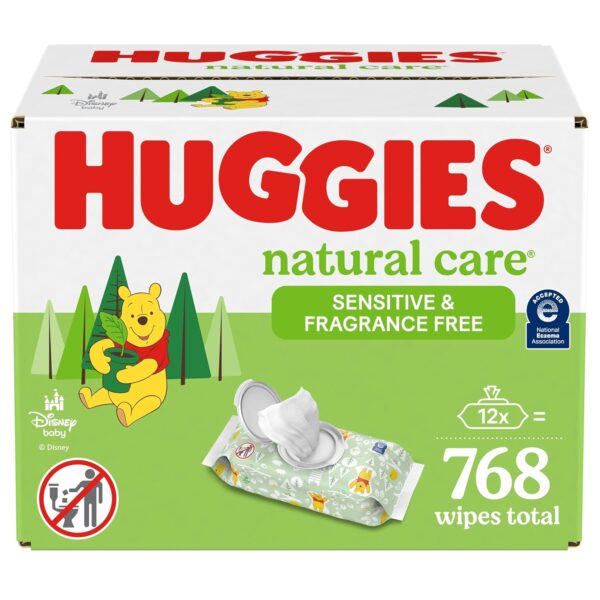 Huggies Natural Care Sensitive Baby Wipes, Unscented
